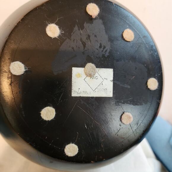 Vintage Polish Carved Wood Vase Floral Inlay Dark Brown Folk Art 8" Tall Heavy - Picture 2 of 10